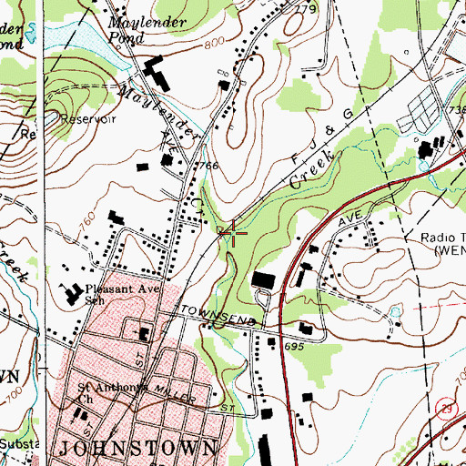 Topographic Map of Maylender Creek, NY