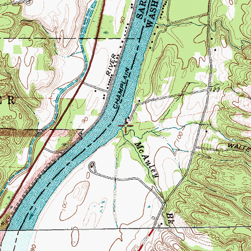 Topographic Map of McAuley Brook, NY