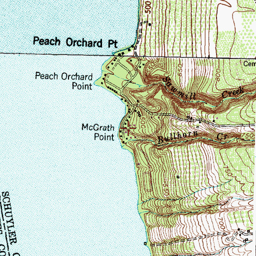 Topographic Map of McGrath Point, NY