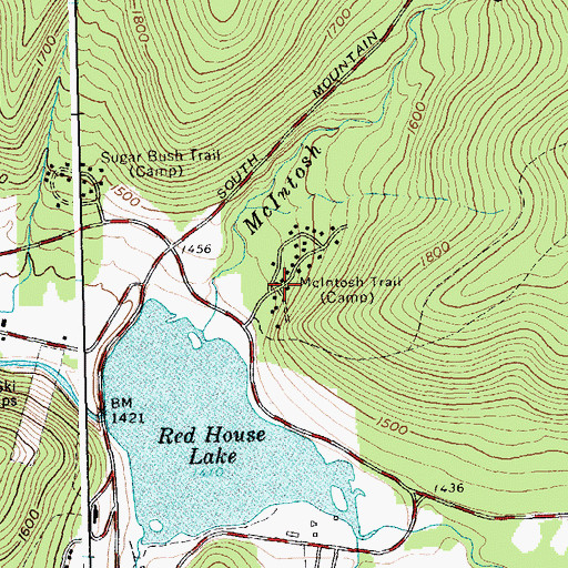 Topographic Map of McIntosh Trail, NY