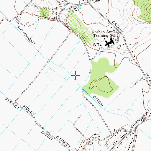 Topographic Map of McKnight Ditch, NY