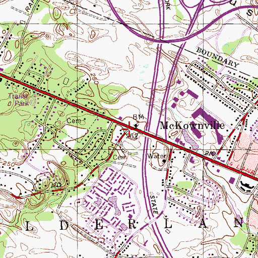 Topographic Map of McKownville, NY