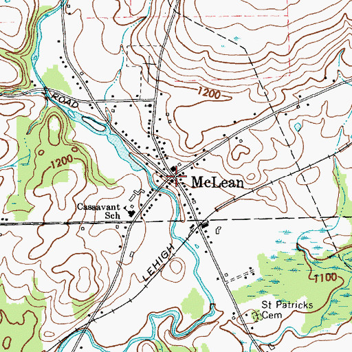 Topographic Map of McLean, NY