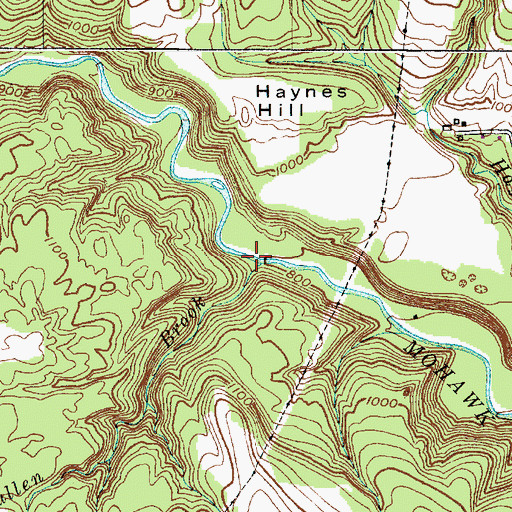Topographic Map of McMullen Brook, NY