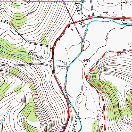 Topographic Map of McMurdy Brook, NY