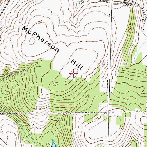 Topographic Map of McPherson Hill, NY