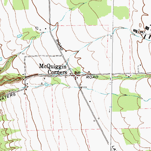 Topographic Map of McQuiggin Corners, NY