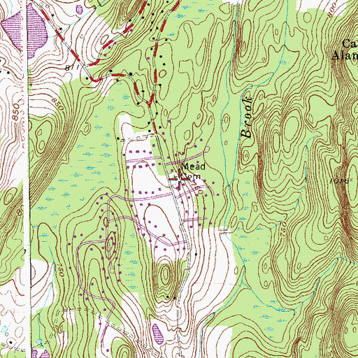 Topographic Map of Mead Cemetery, NY