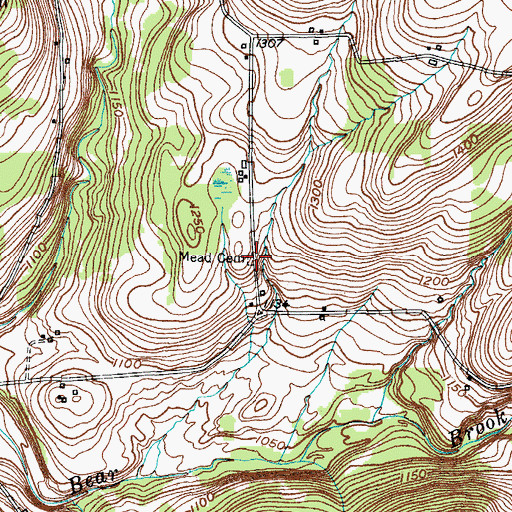 Topographic Map of Mead Cemetery, NY