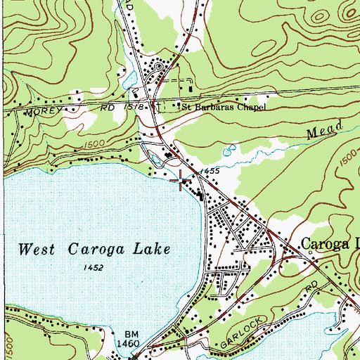 Topographic Map of Mead Creek, NY