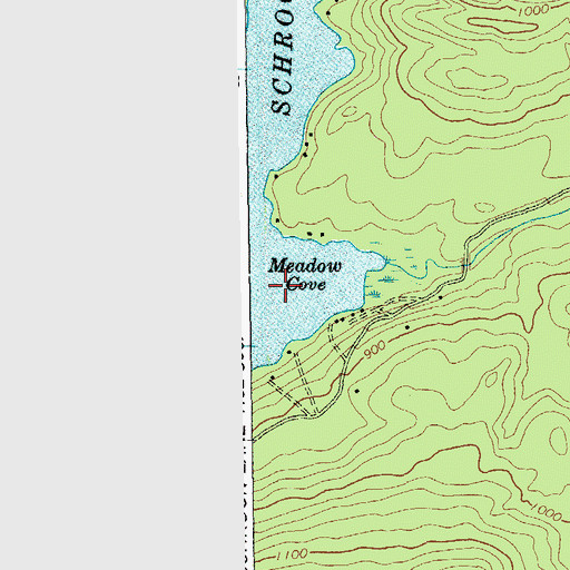 Topographic Map of Meadow Cove, NY