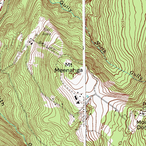 Topographic Map of Mount Meenahga, NY