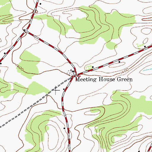 Topographic Map of Meeting House Green, NY
