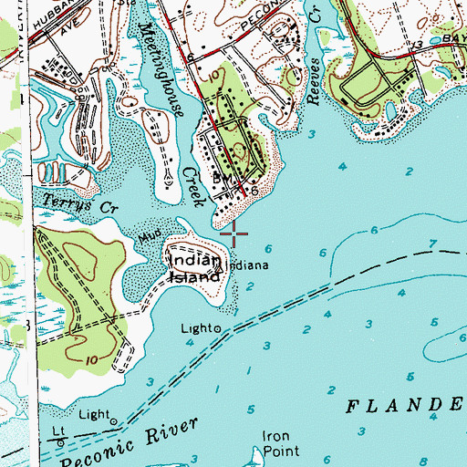 Topographic Map of Meetinghouse Creek, NY