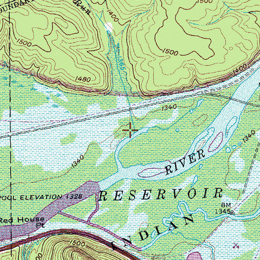 Topographic Map of Meetinghouse Run, NY