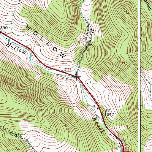Topographic Map of Mellis Brook, NY