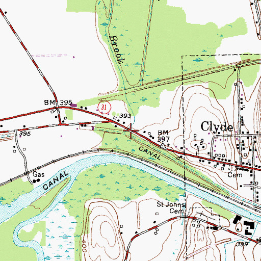 Topographic Map of Melvin Brook, NY