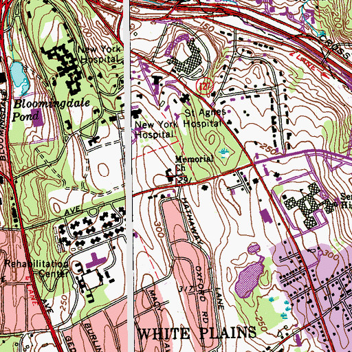 Topographic Map of Memorial United Methodist Church, NY