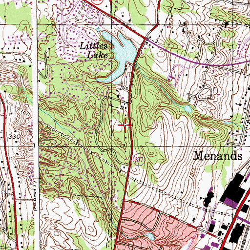 Topographic Map of Menands Reservoir, NY