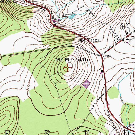 Topographic Map of Mount Meredith, NY