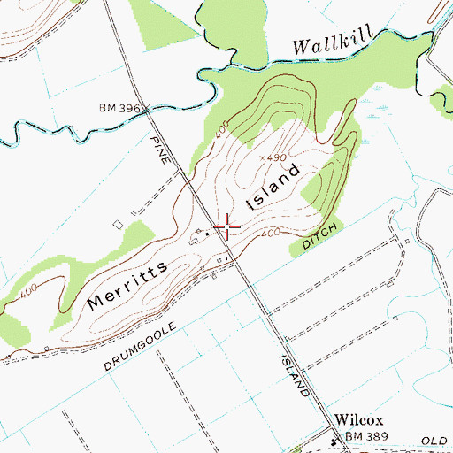 Topographic Map of Merritts Island, NY