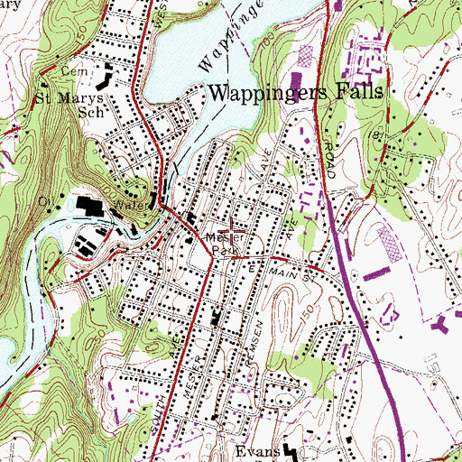 Topographic Map of Mesier Park, NY