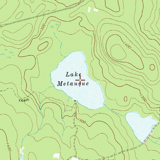 Topographic Map of Lake Metauque, NY
