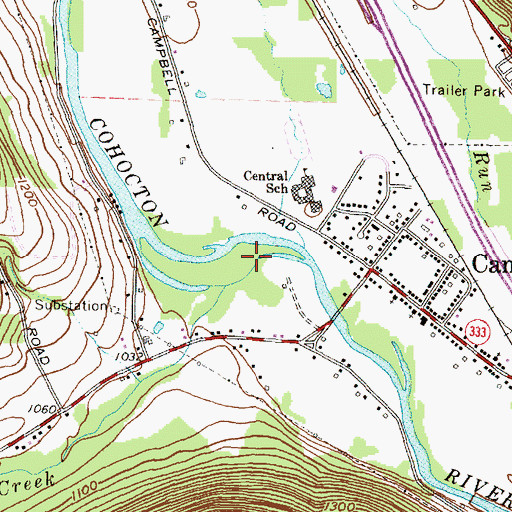 Topographic Map of Michigan Creek, NY