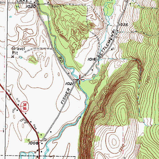 Topographic Map of Michigan Creek, NY