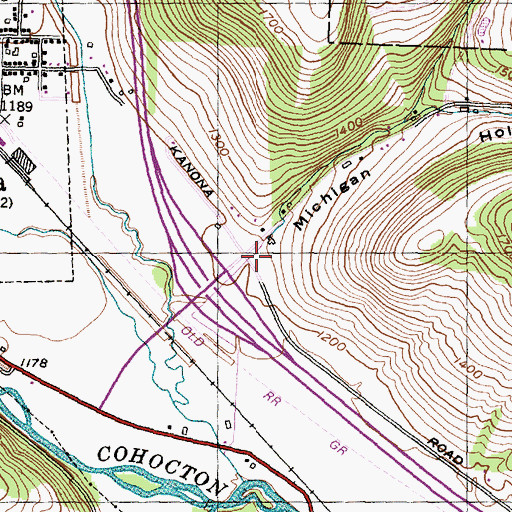 Topographic Map of Michigan Hollow, NY