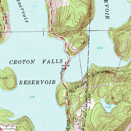 Topographic Map of Middle Branch Croton River, NY