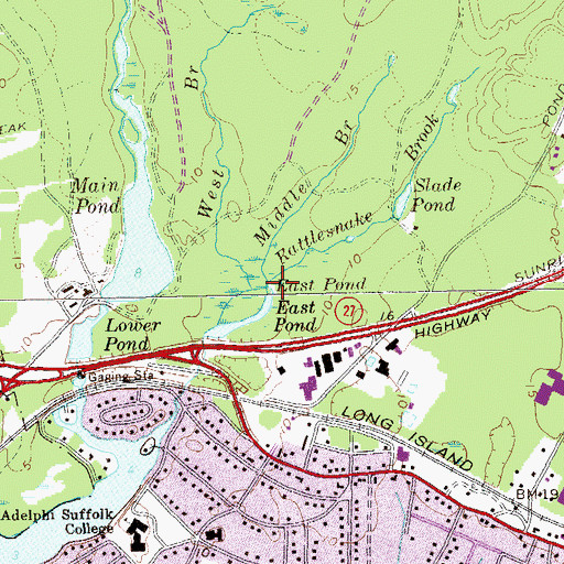 Topographic Map of Middle Brook, NY