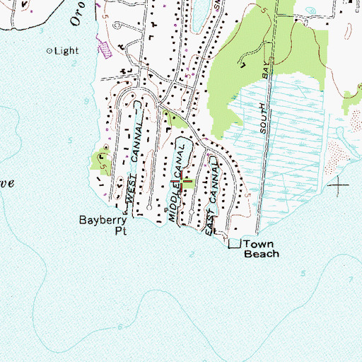 Topographic Map of Middle Canal, NY