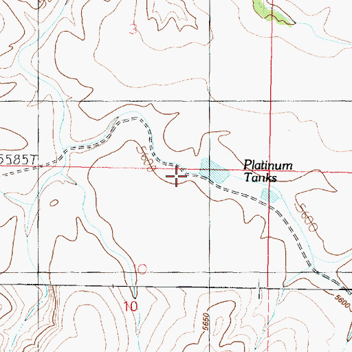 Topographic Map of Platinum Tanks, AZ