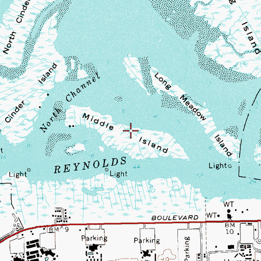 Topographic Map of Middle Island, NY