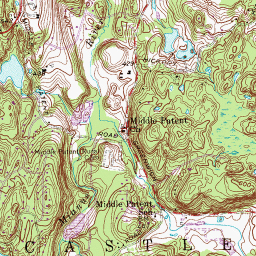 Topographic Map of Middle Patent Church, NY