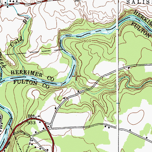 Topographic Map of Middle Sprite Creek, NY
