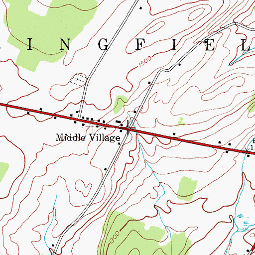 Topographic Map of Middle Village, NY