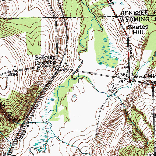 Topographic Map of Middlebury Brook, NY