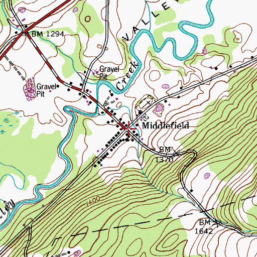 Topographic Map of Middlefield, NY