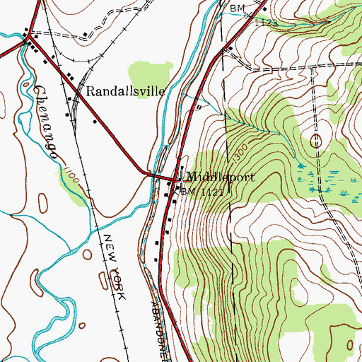 Topographic Map of Middleport, NY