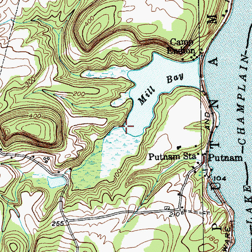 Topographic Map of Mill Brook, NY