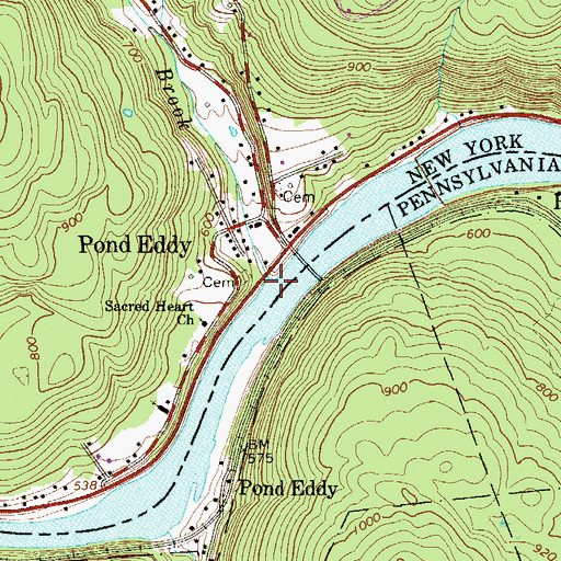 Topographic Map of Mill Brook, NY
