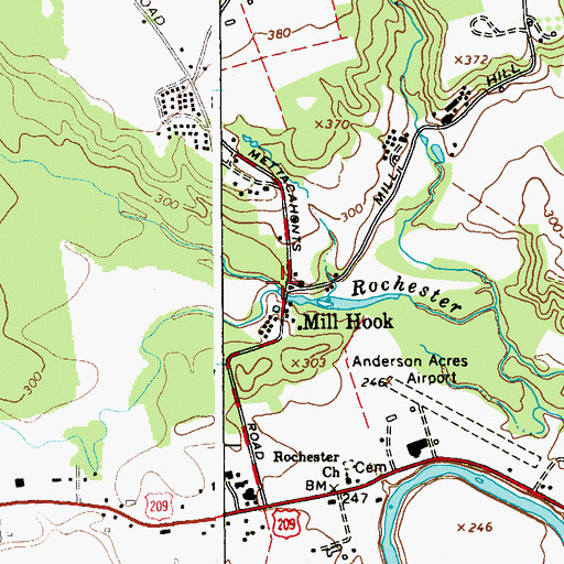 Topographic Map of Mill Brook, NY