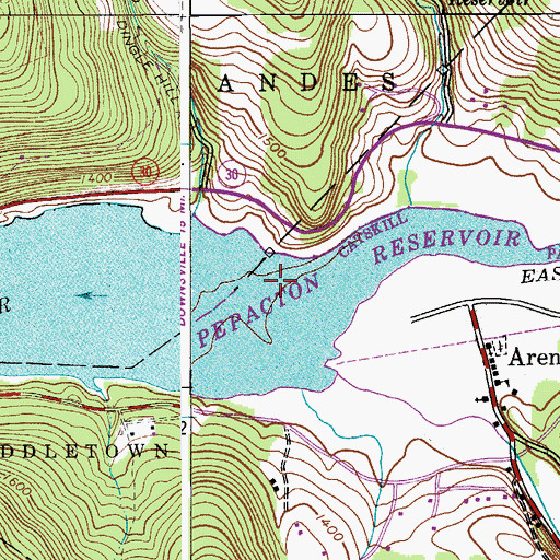 Topographic Map of Mill Brook, NY
