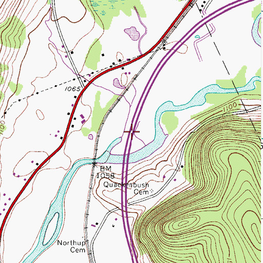 Topographic Map of Mill Creek, NY