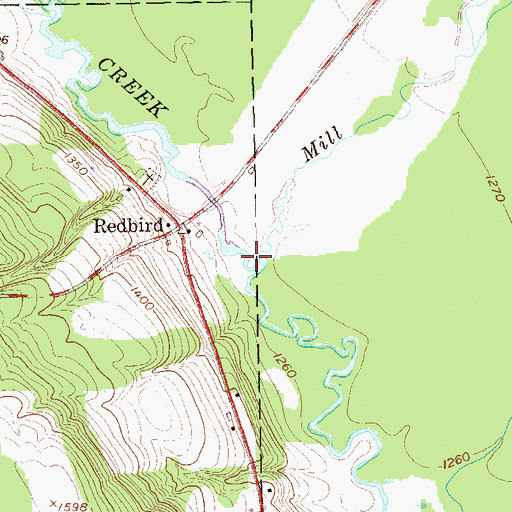 Topographic Map of Mill Creek, NY
