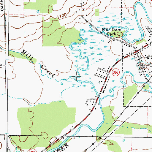 Topographic Map of Mill Creek, NY