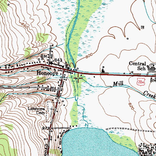 Topographic Map of Mill Creek, NY