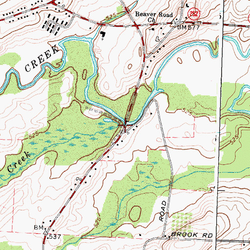 Topographic Map of Mill Creek, NY